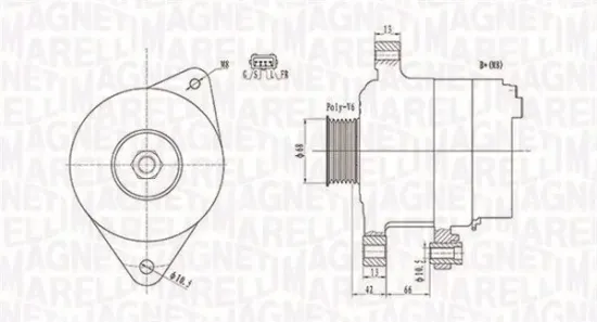 Generator 12 V MAGNETI MARELLI 063732112010 Bild Generator 12 V MAGNETI MARELLI 063732112010