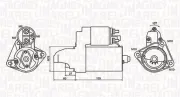 Starter 12 V 1,1 kW MAGNETI MARELLI 063721050010