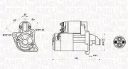 Starter 12 V 1 kW MAGNETI MARELLI 063721136010