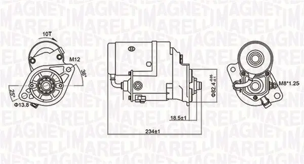 Starter 12 V 2,2 kW MAGNETI MARELLI 063721154010