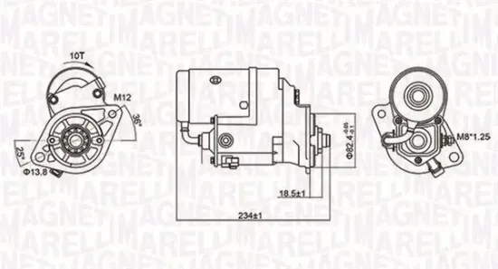 Starter 12 V 2,2 kW MAGNETI MARELLI 063721154010 Bild Starter 12 V 2,2 kW MAGNETI MARELLI 063721154010