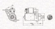 Starter 12 V 1,1 kW MAGNETI MARELLI 063721197010