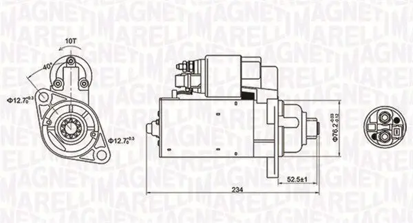 Starter 12 V 2 kW MAGNETI MARELLI 063721200010