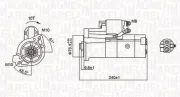 Starter 12 V 2,2 kW MAGNETI MARELLI 063721221010