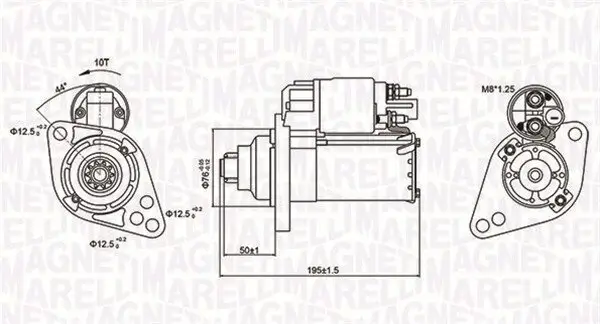 Starter 12 V 1,1 kW MAGNETI MARELLI 063721294010