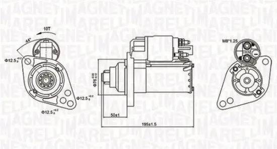 Starter 12 V 1,1 kW MAGNETI MARELLI 063721294010 Bild Starter 12 V 1,1 kW MAGNETI MARELLI 063721294010