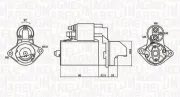 Starter 12 V 1,1 kW MAGNETI MARELLI 063721334010