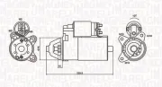 Starter 12 V 1,4 kW MAGNETI MARELLI 063721336010