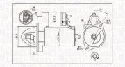 Starter 12 V 1,7 kW MAGNETI MARELLI 063721410010