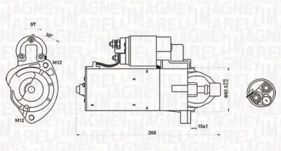 Starter 12 V 2 kW MAGNETI MARELLI 063721423010 Bild Starter 12 V 2 kW MAGNETI MARELLI 063721423010