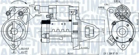 Starter 12 V 1,4 kW MAGNETI MARELLI 063721642610 Bild Starter 12 V 1,4 kW MAGNETI MARELLI 063721642610