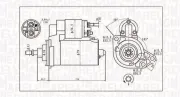 Starter 12 V 1,7 kW MAGNETI MARELLI 063720295010