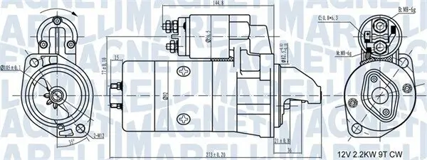 Starter 12 V 2,2 kW MAGNETI MARELLI 063720350010