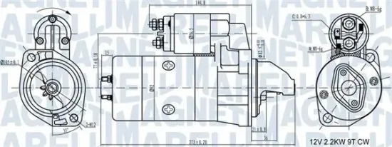 Starter 12 V 2,2 kW MAGNETI MARELLI 063720350010 Bild Starter 12 V 2,2 kW MAGNETI MARELLI 063720350010