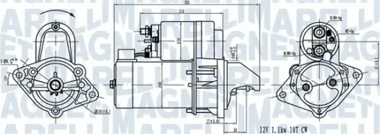 Starter 12 V 1 kW MAGNETI MARELLI 063720519010 Bild Starter 12 V 1 kW MAGNETI MARELLI 063720519010