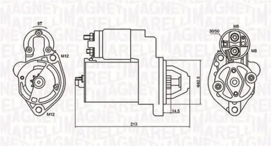 Starter 12 V 1,1 kW MAGNETI MARELLI 063720612010 Bild Starter 12 V 1,1 kW MAGNETI MARELLI 063720612010