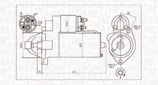 Starter 12 V 1,7 kW MAGNETI MARELLI 063720624010 Bild Starter 12 V 1,7 kW MAGNETI MARELLI 063720624010
