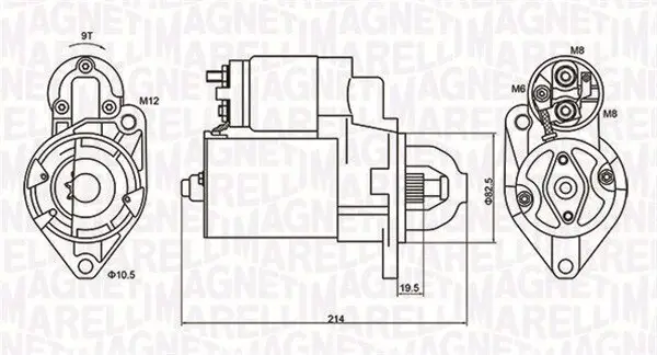 Starter 12 V 1,1 kW MAGNETI MARELLI 063720879010