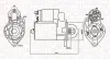 Starter 12 V 1,1 kW MAGNETI MARELLI 063720879010