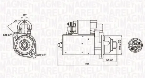 Starter 12 V 1,8 kW MAGNETI MARELLI 063720974010 Bild Starter 12 V 1,8 kW MAGNETI MARELLI 063720974010