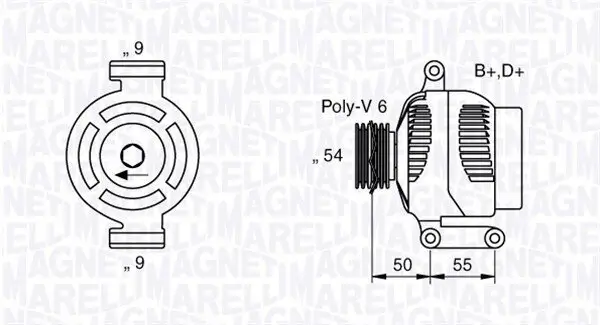 Generator 12 V MAGNETI MARELLI 063358061010