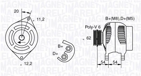 Generator 12 V MAGNETI MARELLI 063731223010