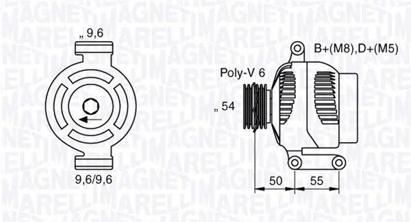 Generator 12 V MAGNETI MARELLI 063377024010
