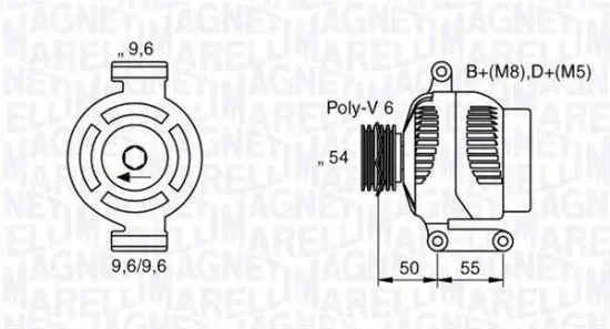 Generator 12 V MAGNETI MARELLI 063377024010 Bild Generator 12 V MAGNETI MARELLI 063377024010