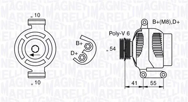 Generator 12 V MAGNETI MARELLI 063377028010