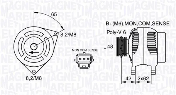 Generator 12 V MAGNETI MARELLI 063377409010