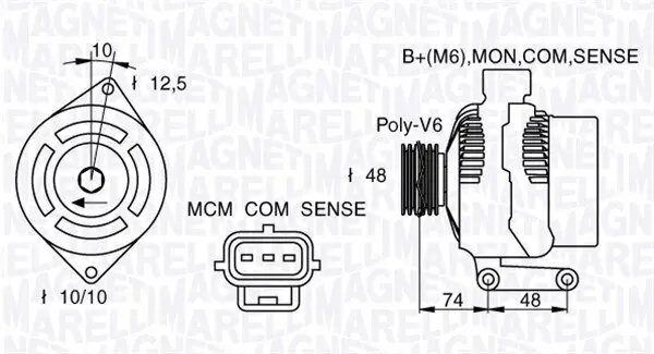 Generator 12 V MAGNETI MARELLI 063377411010