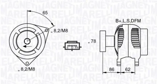 Generator 12 V MAGNETI MARELLI 063731475010 Bild Generator 12 V MAGNETI MARELLI 063731475010