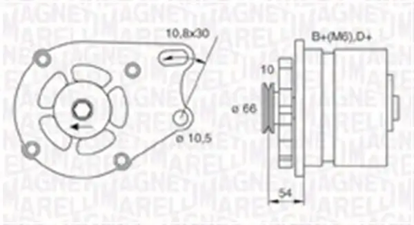 Generator 14 V MAGNETI MARELLI 063730893010