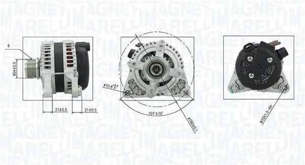 Generator 12 V MAGNETI MARELLI 063736372010 Bild Generator 12 V MAGNETI MARELLI 063736372010