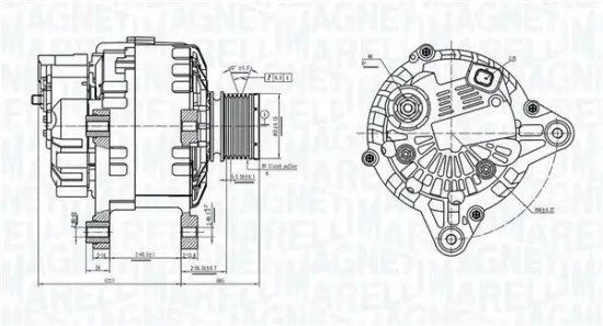 Generator 12 V MAGNETI MARELLI 063739064010 Bild Generator 12 V MAGNETI MARELLI 063739064010