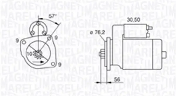 Starter 12 V 2 kW MAGNETI MARELLI 063720801010 Bild Starter 12 V 2 kW MAGNETI MARELLI 063720801010