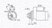 Starter 12 V 1,4 kW MAGNETI MARELLI 063721158010