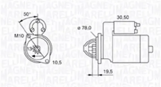 Starter 12 V 1,4 kW MAGNETI MARELLI 063721158010 Bild Starter 12 V 1,4 kW MAGNETI MARELLI 063721158010