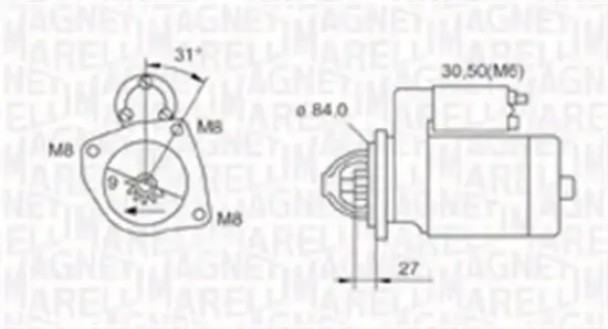 Starter 12 V 2,5 kW MAGNETI MARELLI 063721203010 Bild Starter 12 V 2,5 kW MAGNETI MARELLI 063721203010