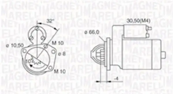 Starter 12 V 2,2 kW MAGNETI MARELLI 063721207010