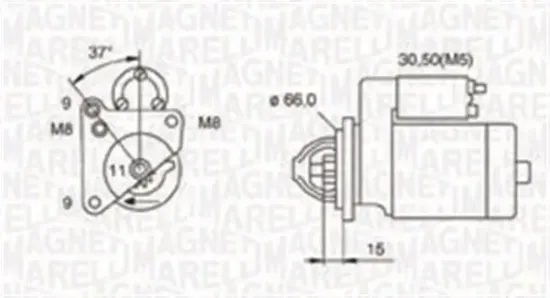 Starter 12 V 1,3 kW MAGNETI MARELLI 063721260010 Bild Starter 12 V 1,3 kW MAGNETI MARELLI 063721260010