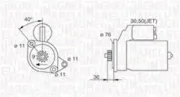 Starter 12 V 1,1 kW MAGNETI MARELLI 063720618010