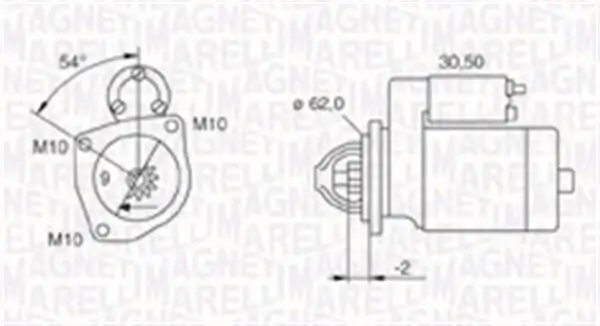 Starter 12 V 1 kW MAGNETI MARELLI 063720566010