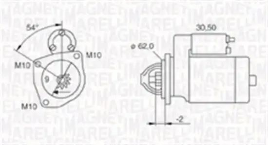 Starter 12 V 1 kW MAGNETI MARELLI 063720566010 Bild Starter 12 V 1 kW MAGNETI MARELLI 063720566010