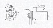 Starter 12 V 1,9 kW MAGNETI MARELLI 063721264010