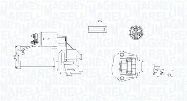Starter 12 V 2,2 kW MAGNETI MARELLI 063721245010