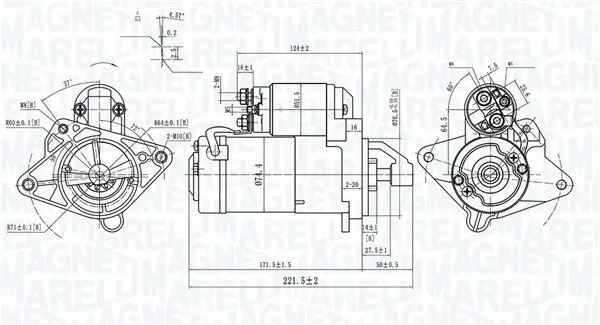 Starter 12 V 2 kW MAGNETI MARELLI 063721415010