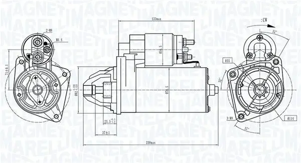 Starter 12 V 2 kW MAGNETI MARELLI 063721687010