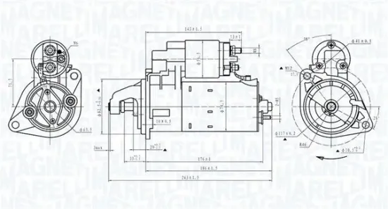 Starter 12 V 1,4 kW MAGNETI MARELLI 063720372010 Bild Starter 12 V 1,4 kW MAGNETI MARELLI 063720372010