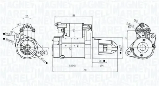 Starter 12 V 1,7 kW MAGNETI MARELLI 063725589010 Bild Starter 12 V 1,7 kW MAGNETI MARELLI 063725589010